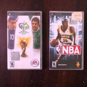 PSP Games: NBA and FiFA World Cup Germany 2006.